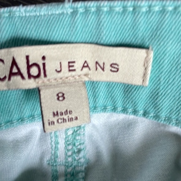 CAbi jeans size 8 aqua colored spring inspired - Picture 3 of 9
